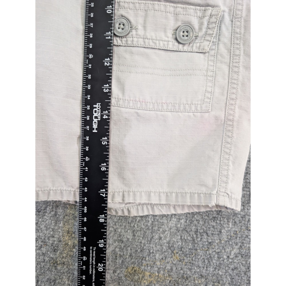 the north face cotton ripstop gray cargo shorts bottoms womens 10 long hiking - Picture 11 of 13